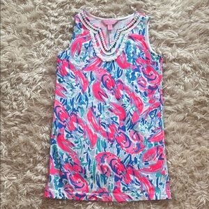 Euc Lilly Pulitzer Cosmic Coral CRACKED UP MINI HARPER